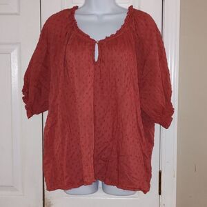 Old Navy light rust color top blouse Sz XXL